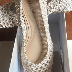 Elegant Cream Crochet Women's Flats